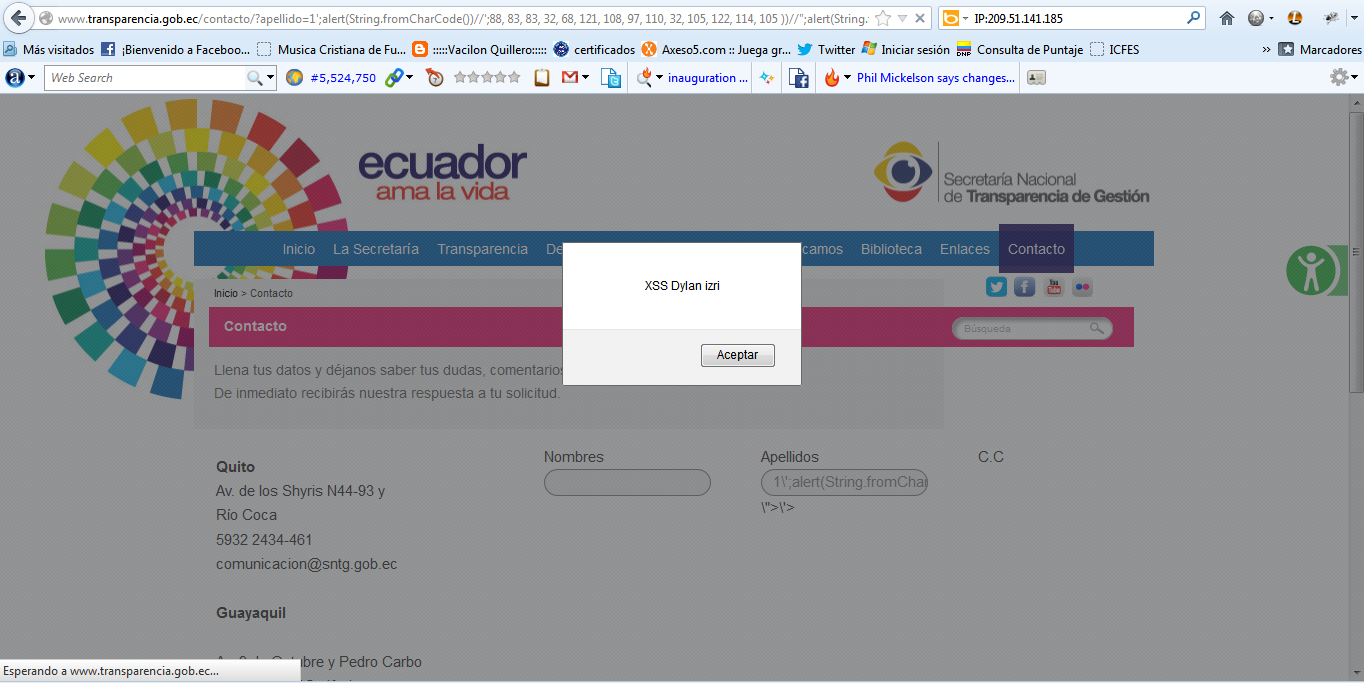 xss transparencia gob.ec by dylan irzi