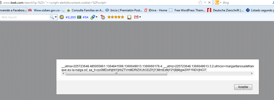 cookie xss keek